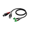 CLA835/1.5, Kablage XLR hona - plint 1,5m